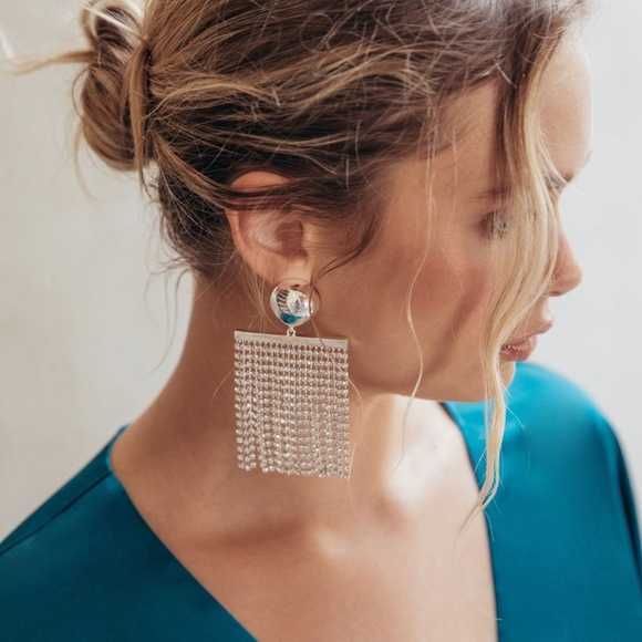 Authentic Cult Gaia Farah Rhinestone Earring - Silver - Picture 6 of 8